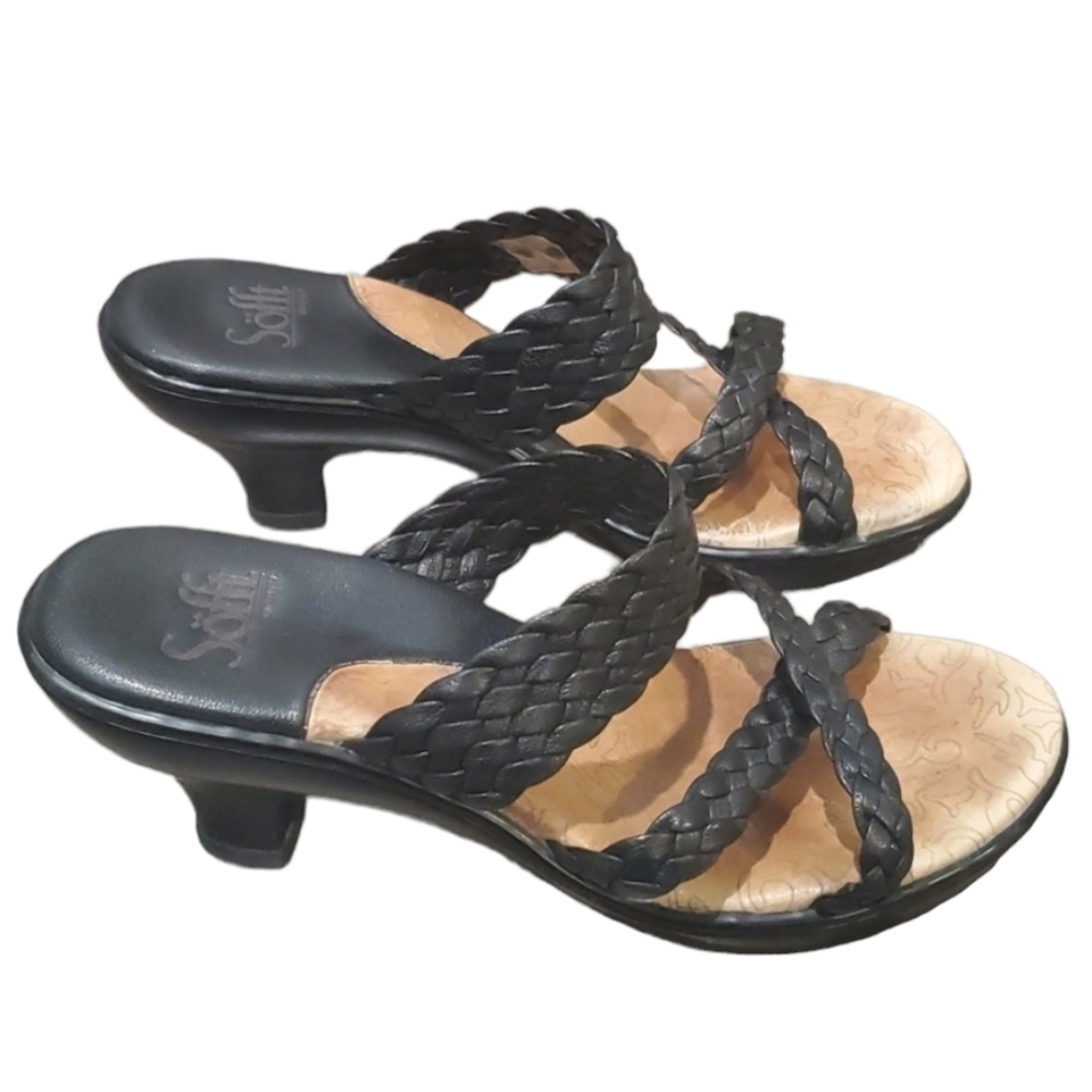 Sofft Women Leather Strappy sandals heels shoes sz 6M
